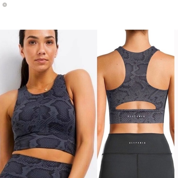 Anthropologie Other - Allfenix Anthropologie Women’s Python Print Sports bra Sz XS